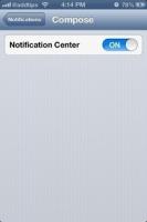 Siųskite SMS ir laiškus iš „iOS“ pranešimų centro naudodami rašymo valdiklį