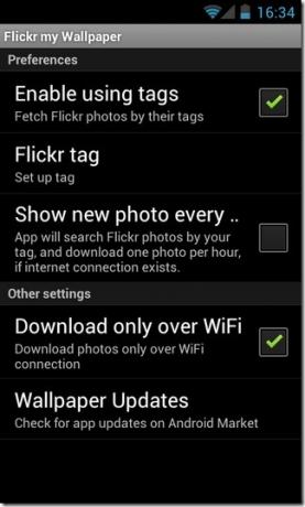 Flickr-minu-taustapilt-Android-seaded